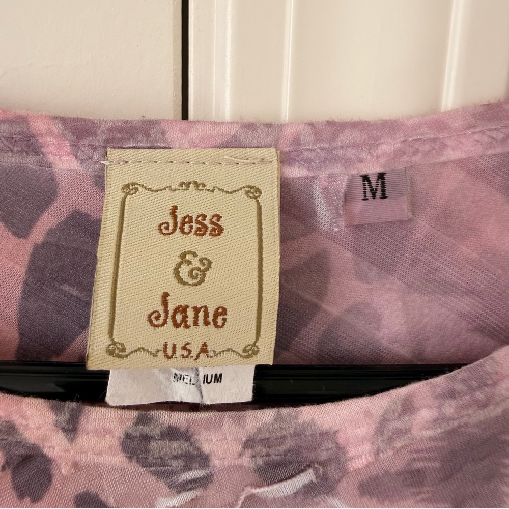 Jess & Jane USA Women's Floral Animal Print 3/4 Sleeves Y2K Casual Medium Spring - Picture 3 of 4